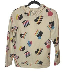 Target Take Pride Patterned Hooded Sweatshirt. Size L. Off-white/ Cream.